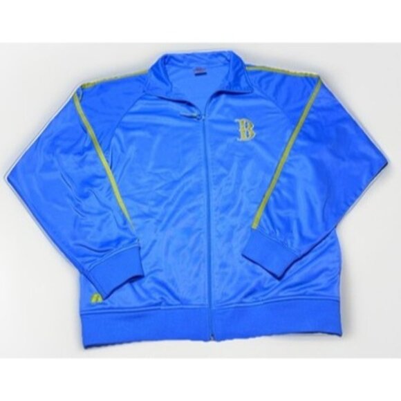 Vintage Russell Athletics Boston Red Sox Track Jacket Size Large Yellow & Blue - Picture 1 of 9